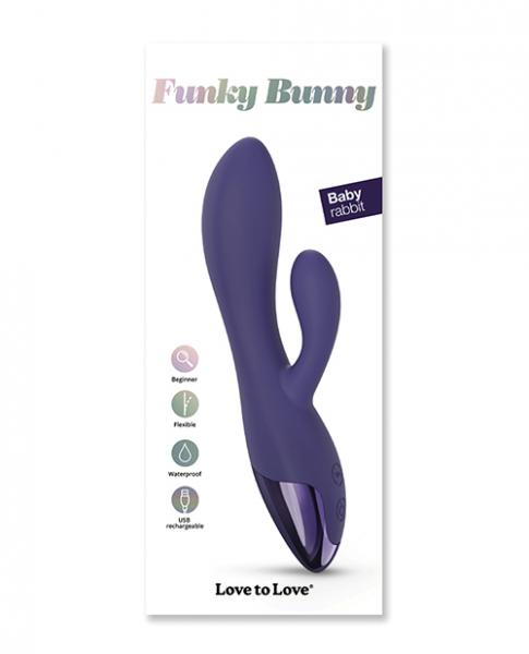 Love To Love Funky Bunny Small Rabbit - Midnight Indigo