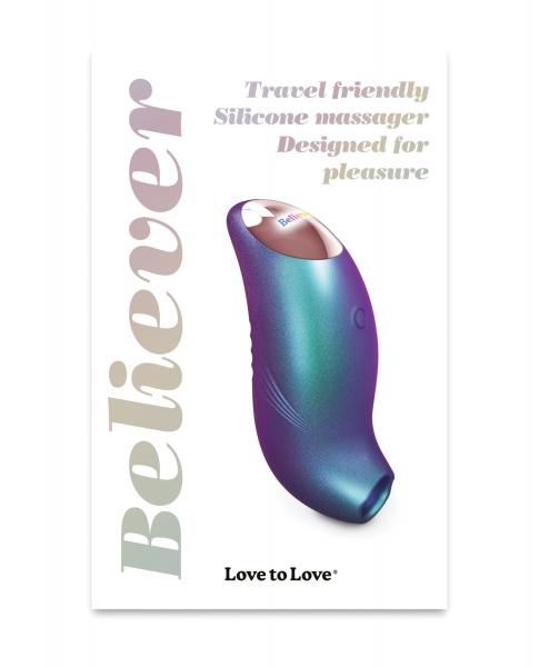 Love To Love Believer Mini Tongue Flicker - Iridescent Turquoise