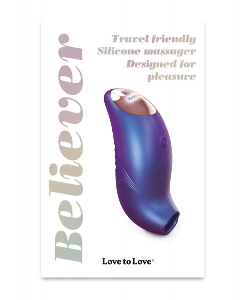 Love To Love Believer Mini Tongue Flicker - Iridescent Night - Click Image to Close