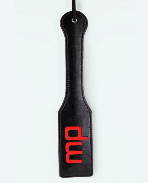 Lust Pu Leather Mp Paddle - Black - Click Image to Close