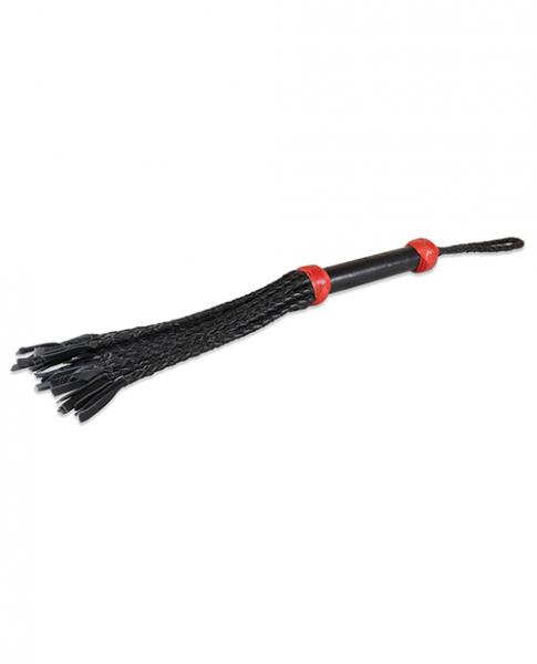 Sultra 16" Lambskin Wrapped Grip Flogger - Black/red