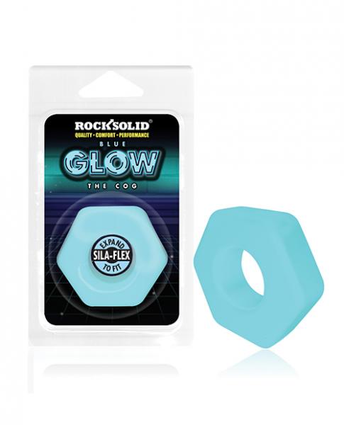 Rock Solid Glow In The Dark The Cog Ring - Blue - Click Image to Close