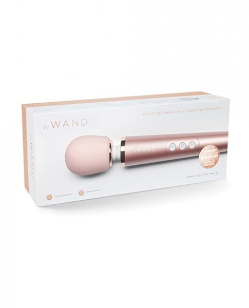 Le Wand Petite Rechargeable Vibrating Massager - Rose Gold - Click Image to Close