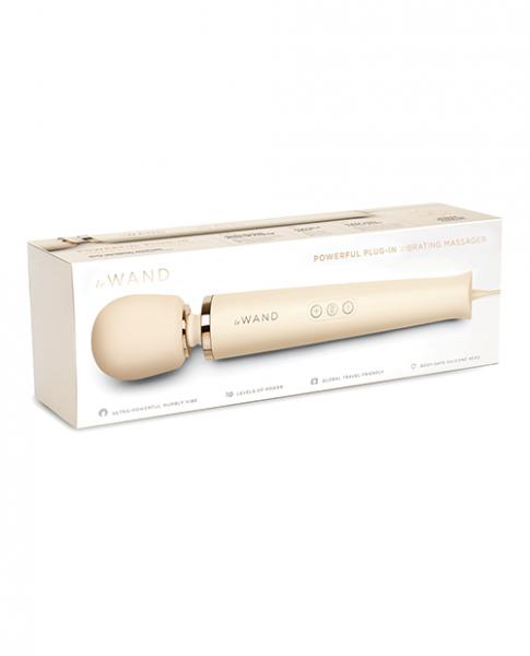 Le Wand Powerful Plug-in Vibrating Massager - Cream - Click Image to Close