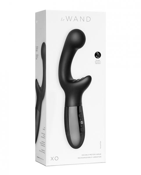 Le Wand Xo Double Motor Wave Rechargeable Vibrator - Black - Click Image to Close