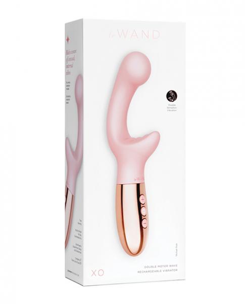 Le Wand Xo Double Motor Wave Rechargeable Vibrator - Rose Gold - Click Image to Close