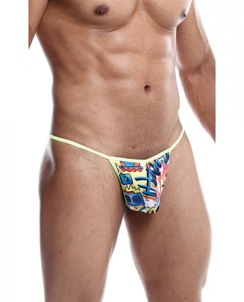 Male Basics Sinful Hipster Music T Thong G-string Print Lg - Click Image to Close