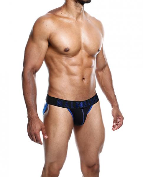 Male Basics Neon Jockstrap Royal Lg - Click Image to Close