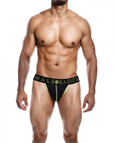 Male Basics Neon Thong Yellow Lg