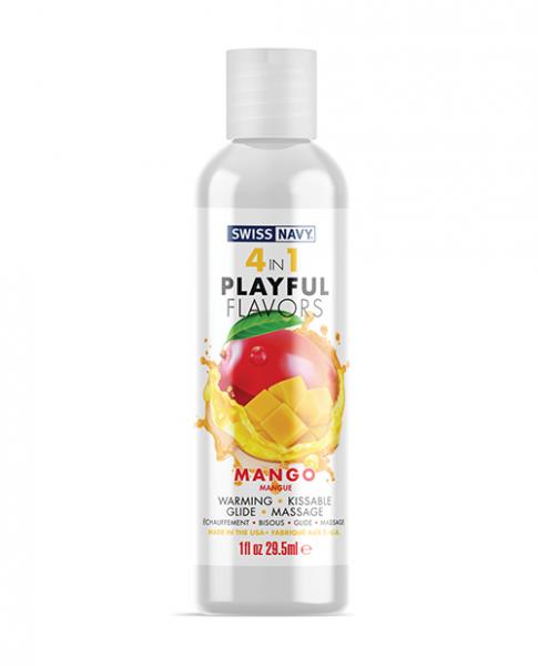 Swiss Navy 4 In 1 Playful Flavors Mango - 1 Oz - Click Image to Close