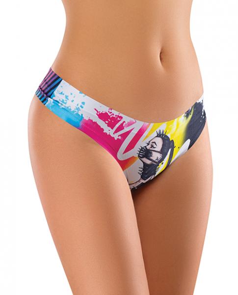 Mememe Cabal Margot Printed Thong Lg - Click Image to Close