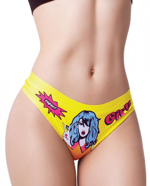 =mememe Comic Fans Printed Thong Lg