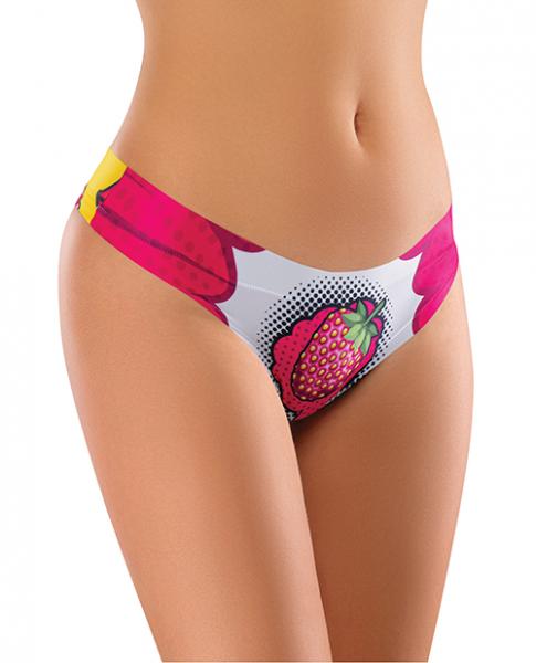 Mememe Intrigue Kissberry Printed Thong Md - Click Image to Close