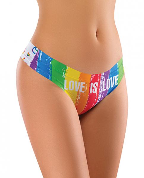 Mememe Pride Love Is Printed Thong Lg - Click Image to Close