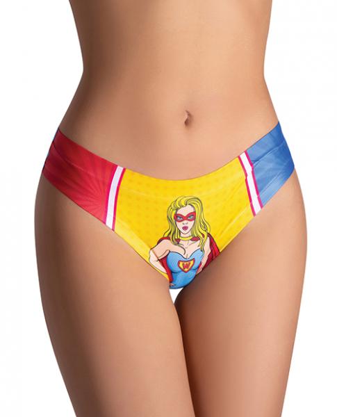 =mememe Comics Wonder Girl Printed Thong Lg