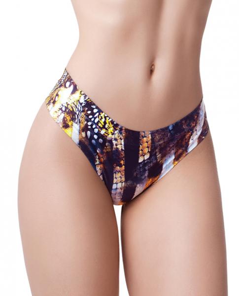 =mememe Go Wild Snake Printed Thong Lg - Click Image to Close