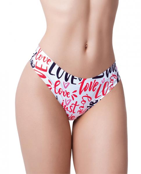 =mememe Love Message Printed Thong Lg