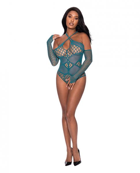 Seamless Long Sleeve Teddy Turquoise O/s - Click Image to Close