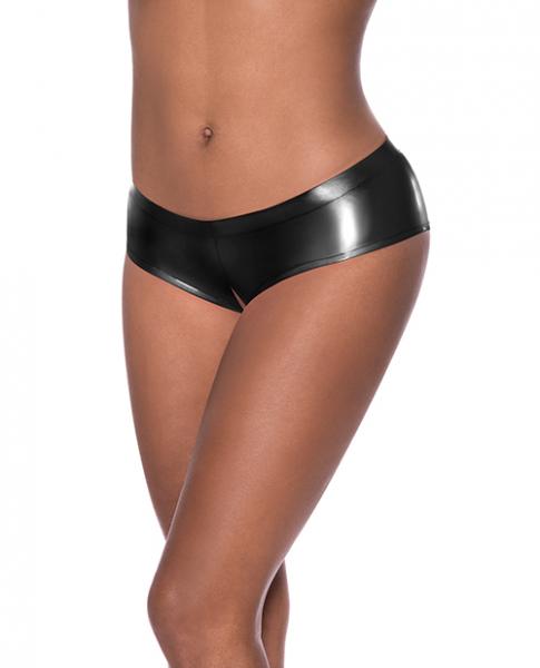 Club Candy Low Rise Split Crotch Boy Short Black L/xl - Click Image to Close