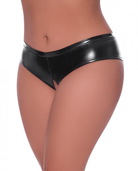 Club Candy Low Rise Split Crotch Boy Short Black Qn - Click Image to Close