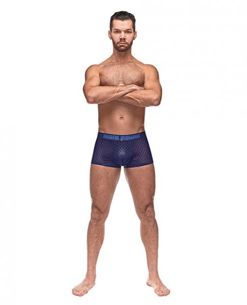 Diamond Mesh Mini Short Blue Lg - Click Image to Close