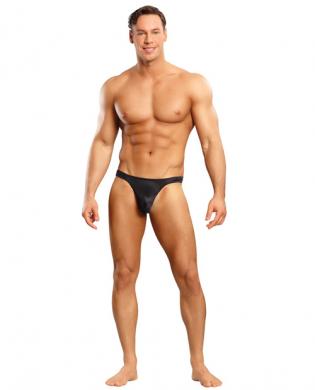 Satin bong thong black s/m