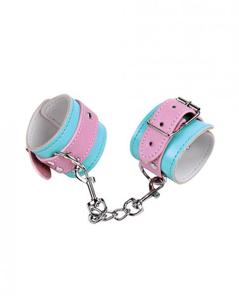 Nobu Fetish Handcuffs - Pink/blue - Click Image to Close