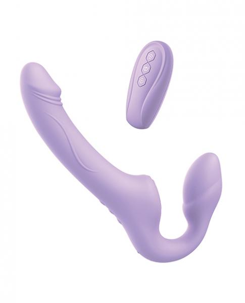 Nobu Adel Strapless Strap On W/wireless Remote - Lilac - Click Image to Close