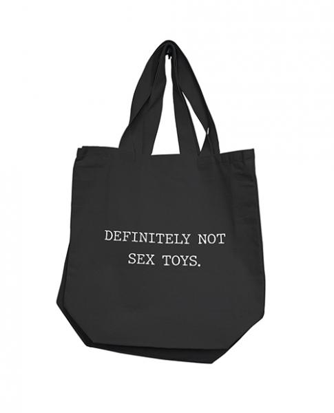 Nobu Definitely Not Sex Toys Reusable Tote - Black - Click Image to Close