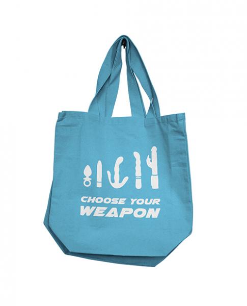 Nobu Choose Your Weapon Reusable Tote - Blue - Click Image to Close