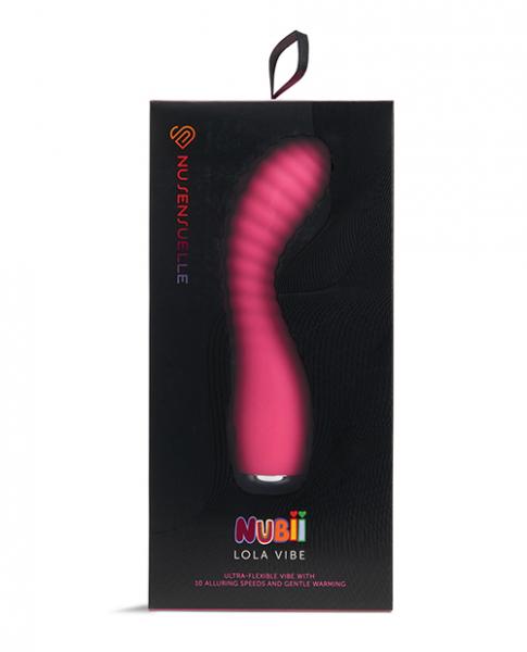 Nu Sensuelle Lola Nubii Flexible Warming Vibe - Pink - Click Image to Close