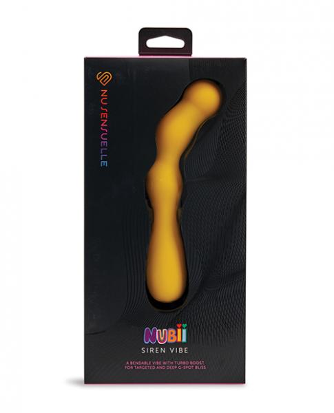 Nu Sensuelle Siren Nubii G-spot Vibe W/hinge - Yellow - Click Image to Close