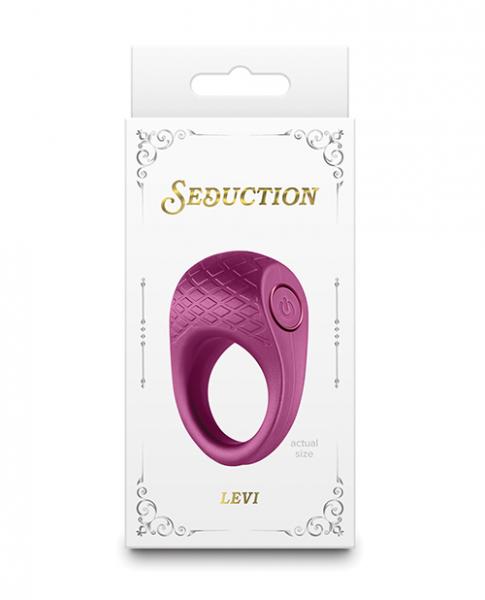 Seduction Levi Cock Ring - Metallic Burgundy