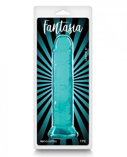 Fantasia Upper 8" Dildo - Teal - Click Image to Close