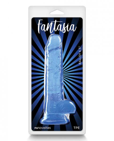 Fantasia Ballsy 6.5" Dildo - Blue - Click Image to Close