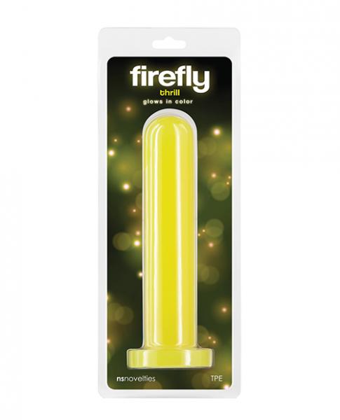 Firefly Thrill Glow In The Dark Dildo - Large - Yellow