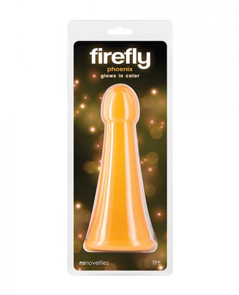 Firefly Phoenix Glow In The Dark Dildo - Orange - Click Image to Close