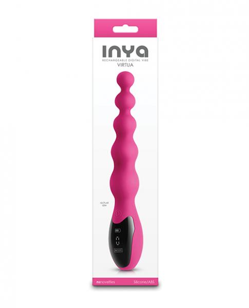 Inya Virtua Digital Beaded Anal Vibrator - Pink - Click Image to Close