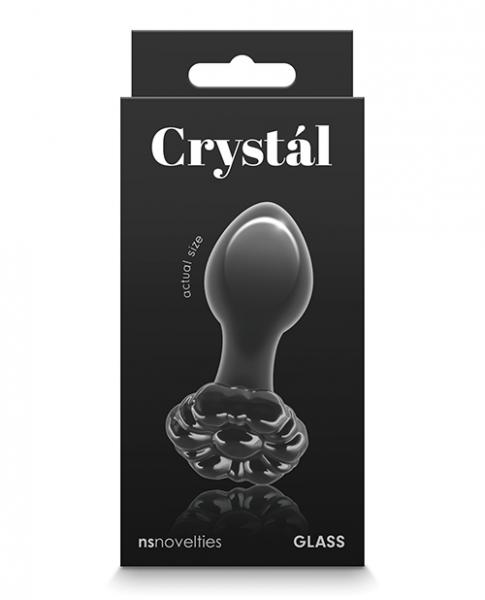 Crystal Flower Butt Plug - Black - Click Image to Close