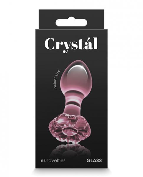 Crystal Flower Butt Plug - Pink - Click Image to Close