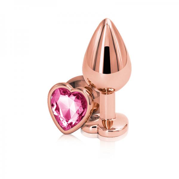 Rear Assets Rose Gold Heart Medium - Pink - Click Image to Close