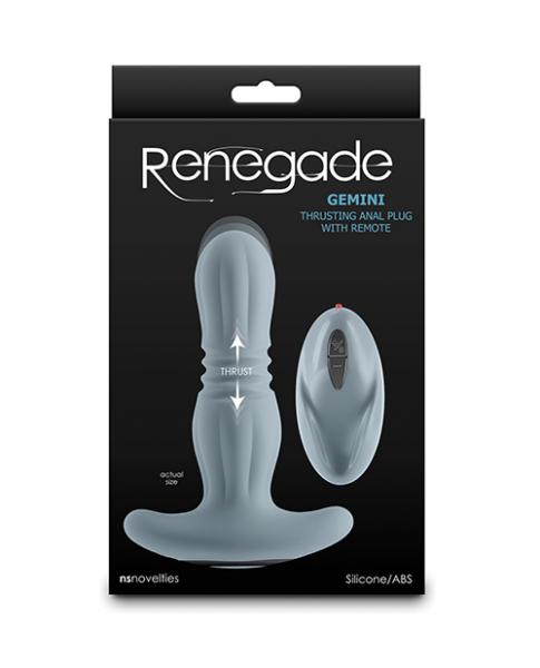 Renegade Gemini Anal Plug Vibrator W/remote - Gray