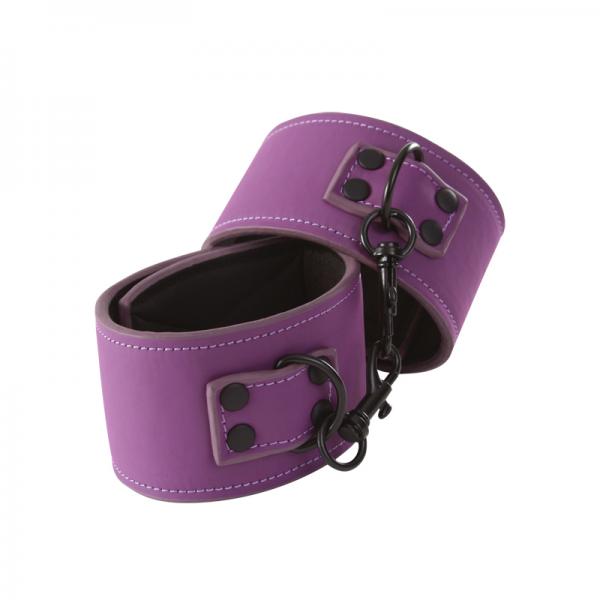 Lust Bondage Wrist Cuffs Purple - Click Image to Close