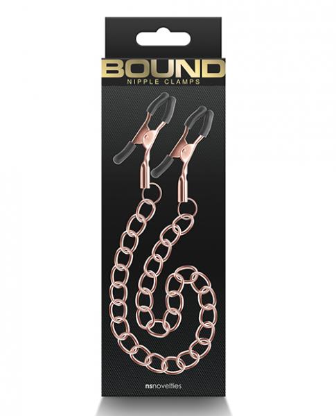 Bound Dc2 Nipple Clamps - Rose Gold - Click Image to Close