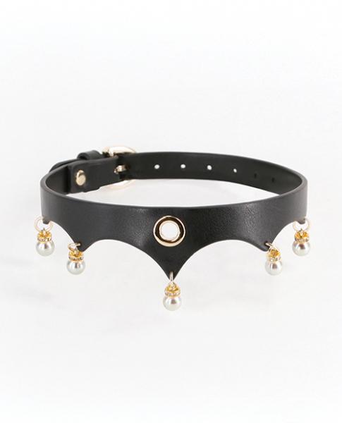 Fetish & Fashion Jezebel Collar - Black - Click Image to Close