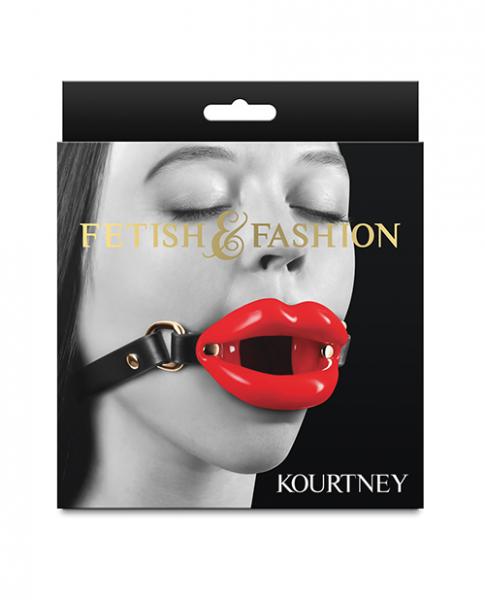 Fetish & Fashion Kourtney Gag - Black/red - Click Image to Close