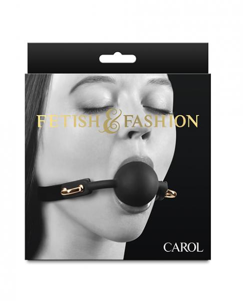 Fetish & Fashion Carol Ball Gag - Black - Click Image to Close