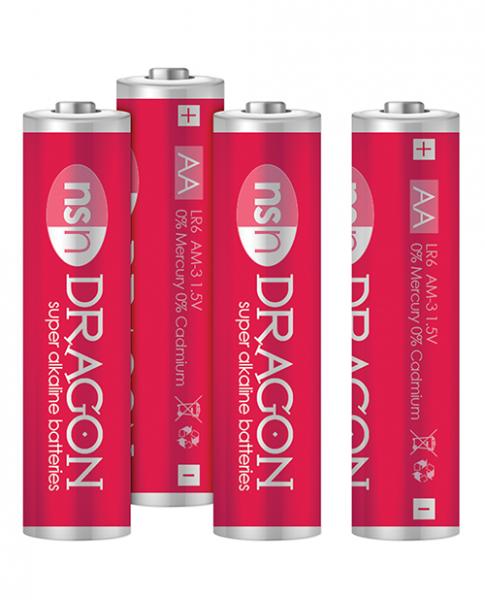 Dragon Alkaline Batteries 4 Pack AA - Click Image to Close