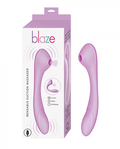 Blaze Bendable Suction Massager - Lavender - Click Image to Close