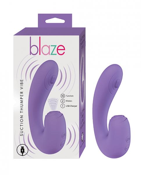 Blaze Suction Thumper Vibe - Lavender - Click Image to Close